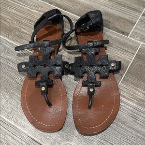 Tory Burch Black and Brown Sandals